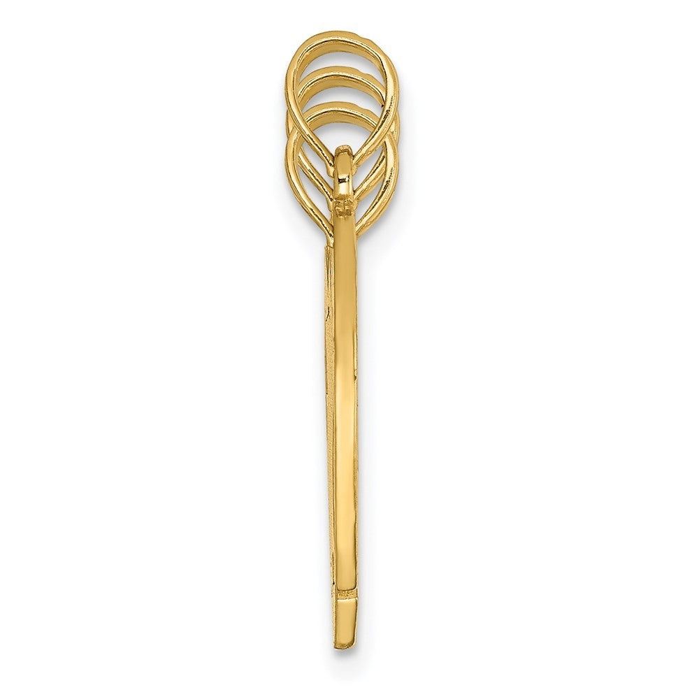 14k Yellow Gold Break-apart BIG SIS-MOM-LIL SIS Charm Pendant