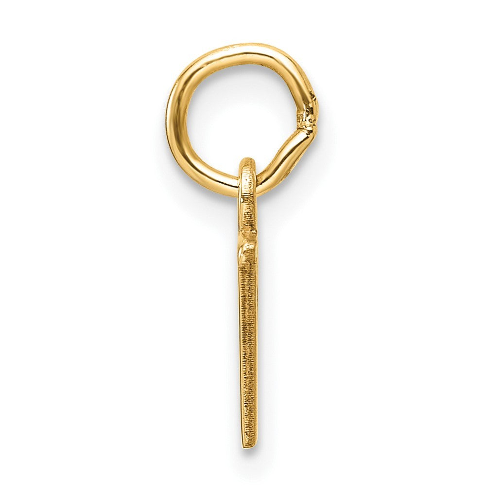 14k Yellow Gold Cutout Letter V Initial Pendant