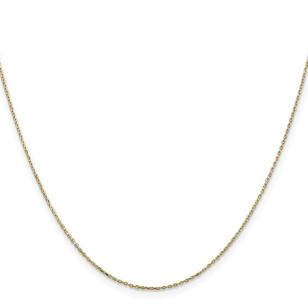 14k Yellow Gold 14 inch .8mm Diamond-cut Cable with Lobster Clasp Chain Necklace