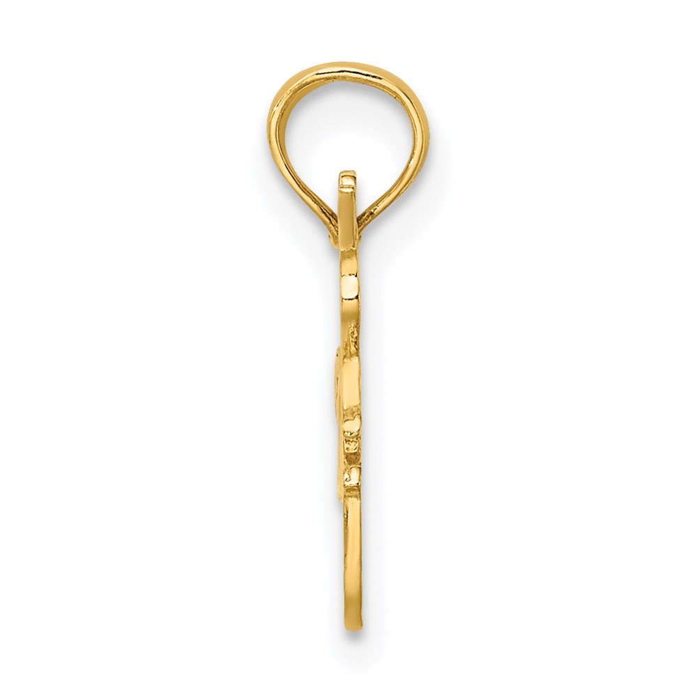14k Yellow Gold I HEART DANCING W/Dancer Charm