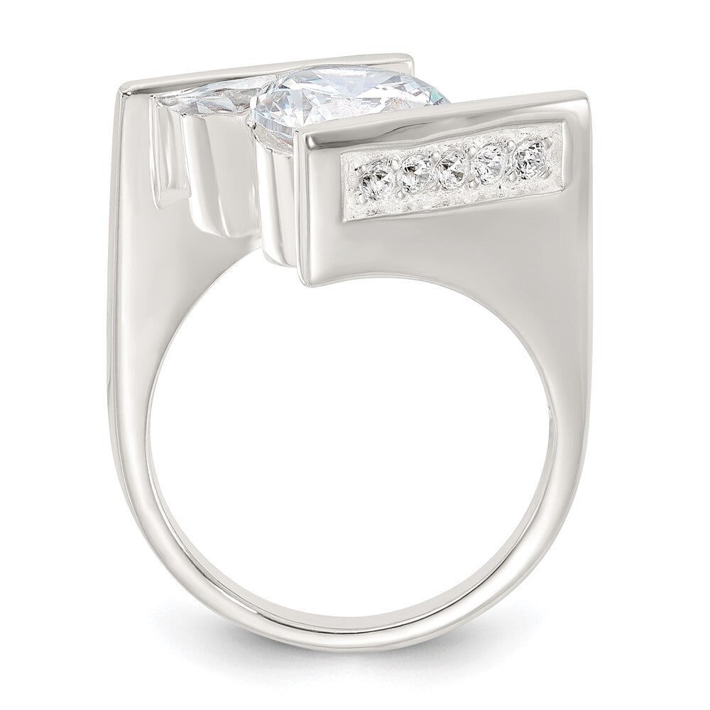 Sterling Silver Cubic Zirconia Ring Size 6
