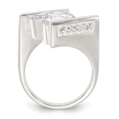 Sterling Silver Cubic Zirconia Ring Size 6