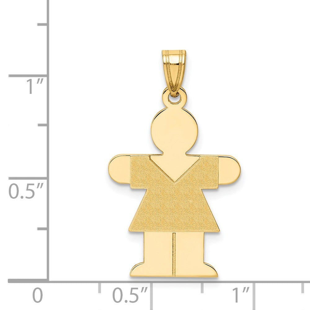 14k Yellow Gold Girl Charm