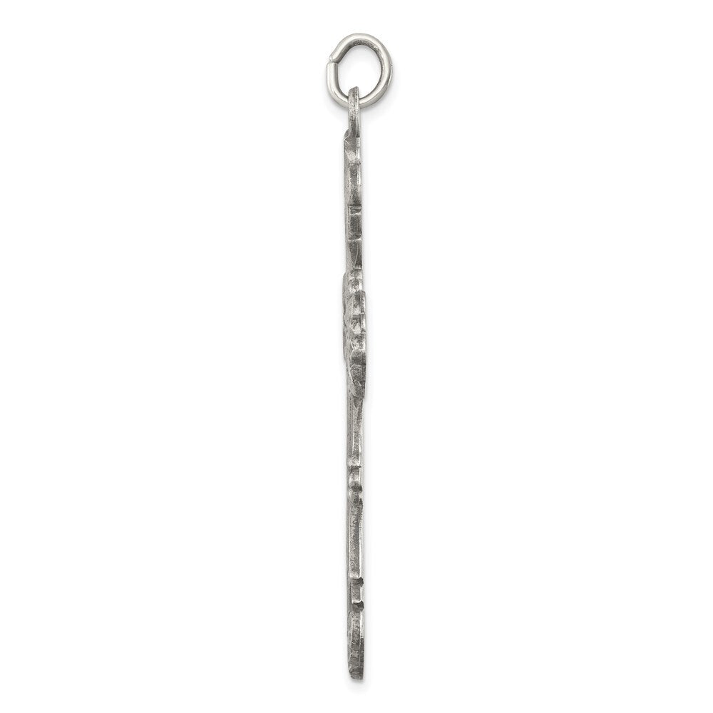 Sterling Silver Antiqued Cross Pendant Holiday Gift for Women
