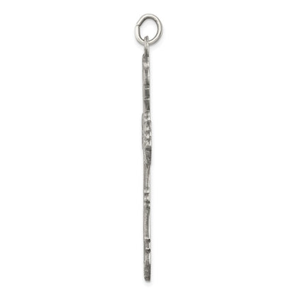 Sterling Silver Antiqued Cross Pendant Holiday Gift for Women