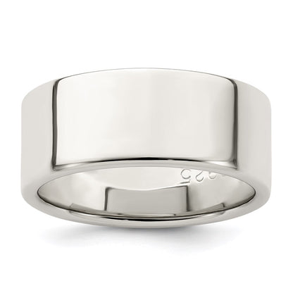 Sterling Silver 8mm Lightweight Flat Size 5 Band Ring
