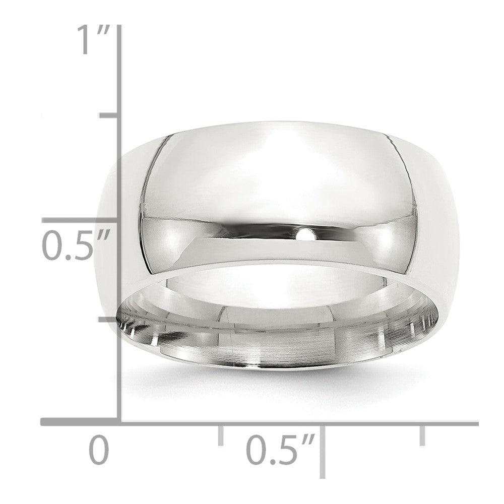 Sterling Silver 10mm Comfort Fit Size 13.5 Band Ring