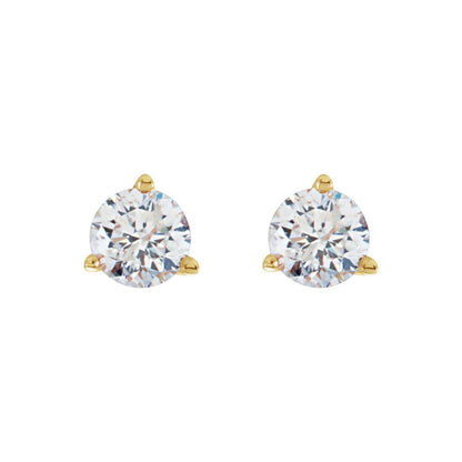 14k Yellow Gold 1/5 CTW Natural Diamond Stud Earrings Fine Jewelry for Women