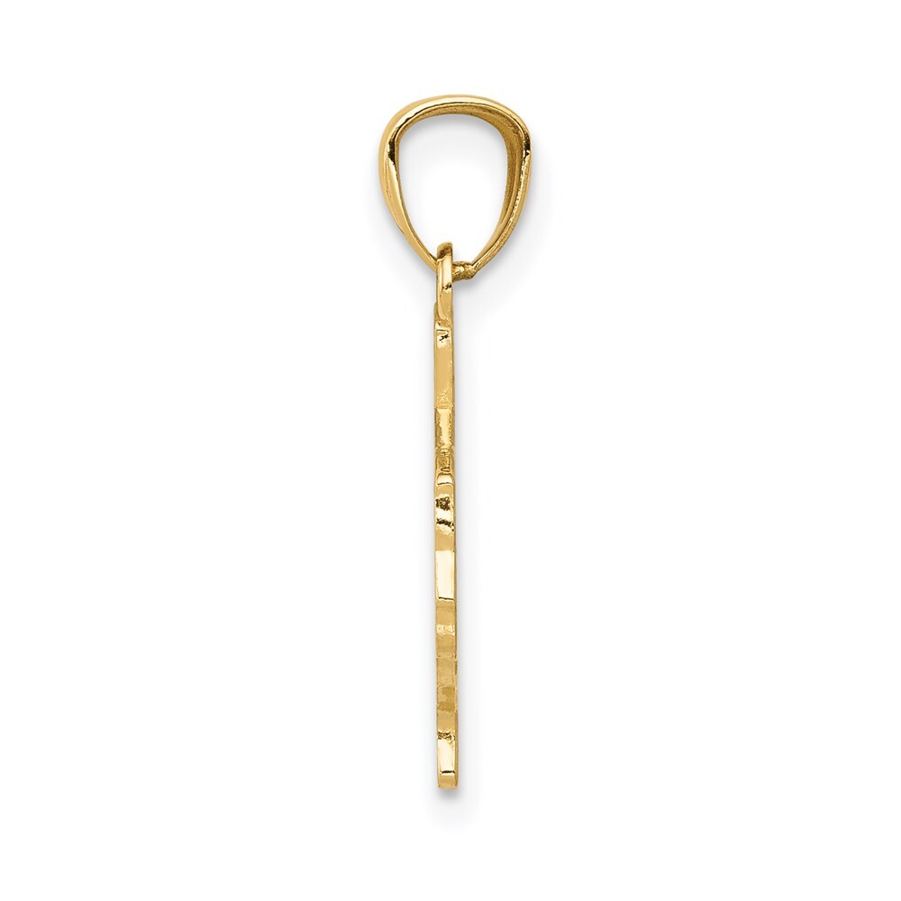 14k Yellow Gold State of TEXAS Map Pendant for Women