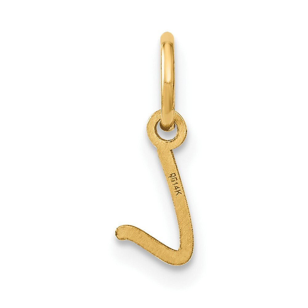 14k Yellow Gold Upper case Letter L Initial Charm Pendant for Women