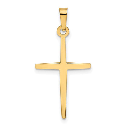14k Yellow Gold Polished Latin Cross Pendant for Women