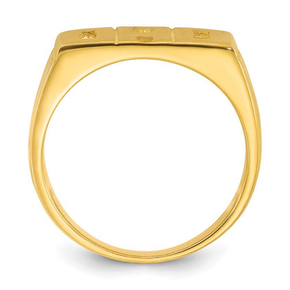Sterling Silver Gold-tone Polished DAD Ring Size 10