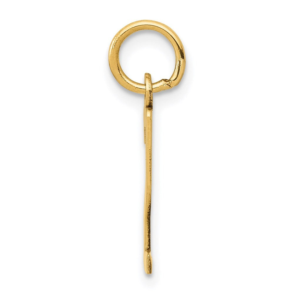 14k Yellow Gold Small Elongated Number 2 Charm