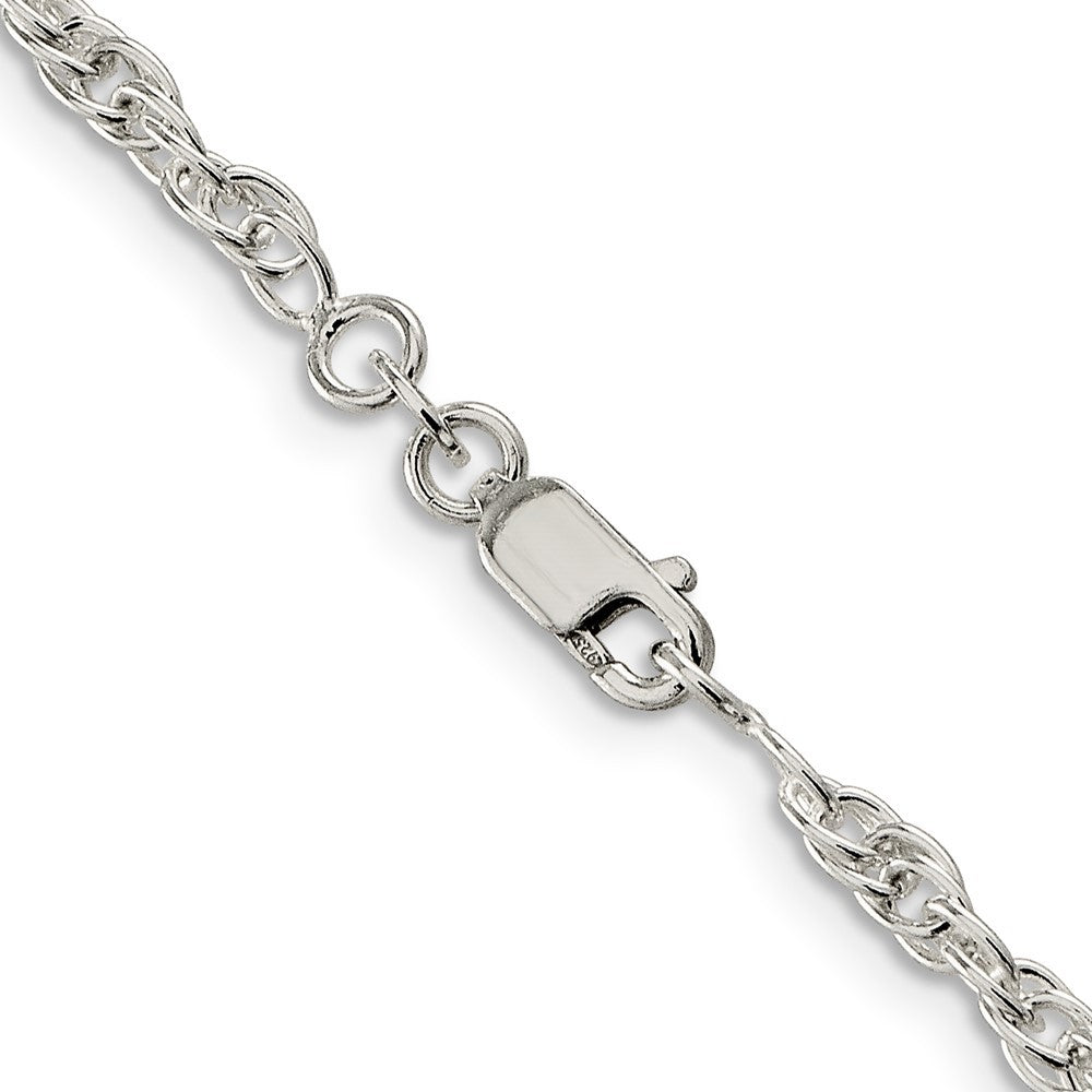 Sterling Silver 2.75mm Loose Rope Chain Necklace