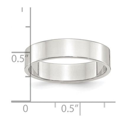Sterling Silver 5mm Lightweight Flat Size 10 Band Ring