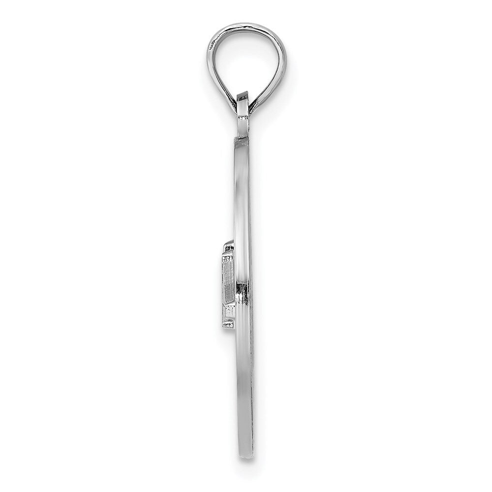 14k White Gold CHARLESTON Bridge Charm Pendant for Women
