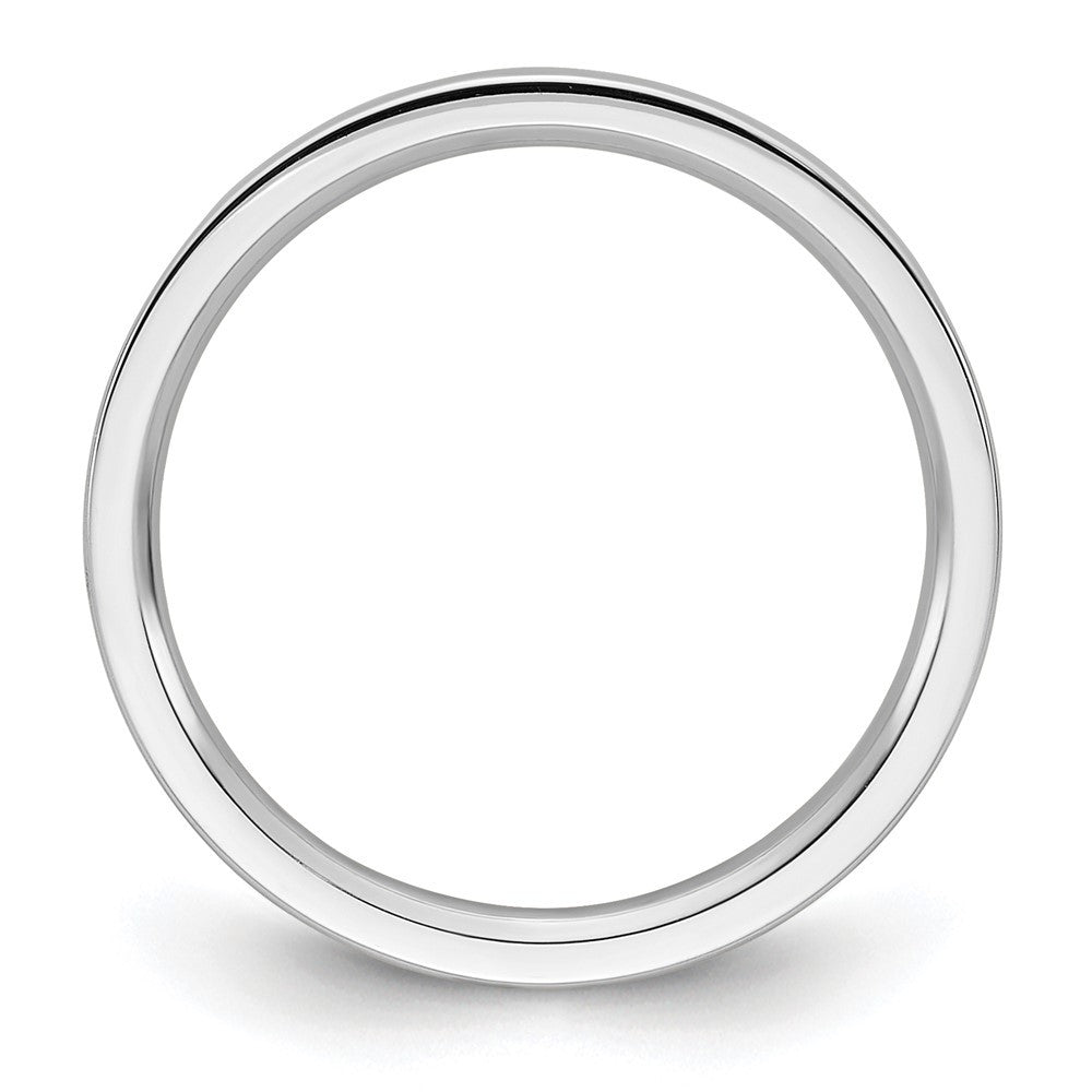 14k White Gold 2mm Standard Weight Flat Comfort Fit Wedding Band Ring Size 13.5
