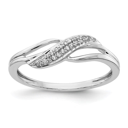 14k White Gold Diamond Fashion Ring Size 7