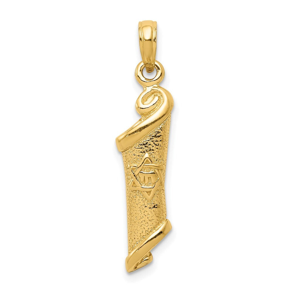 14k Yellow Gold Torah Star of David Pendant