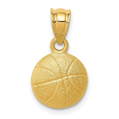 14k Yellow Gold Basketball Charm