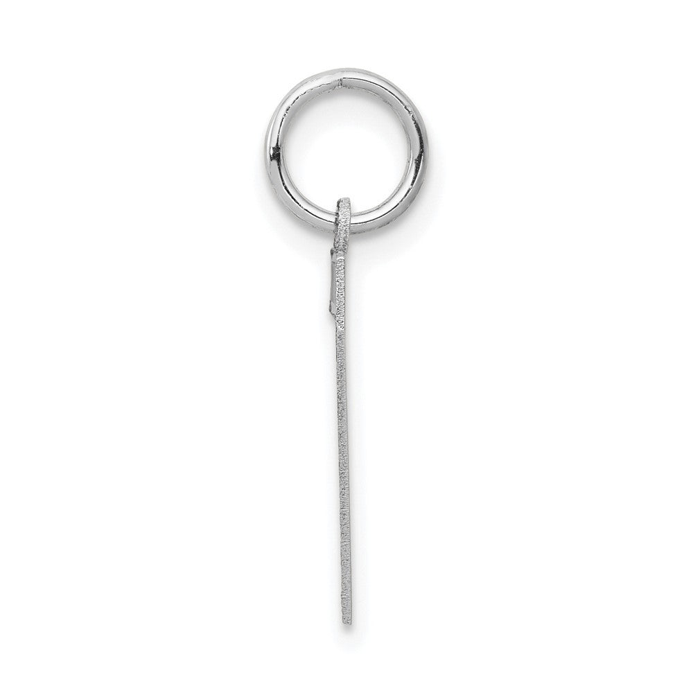 14K White Medium Satin Number 7 Charm