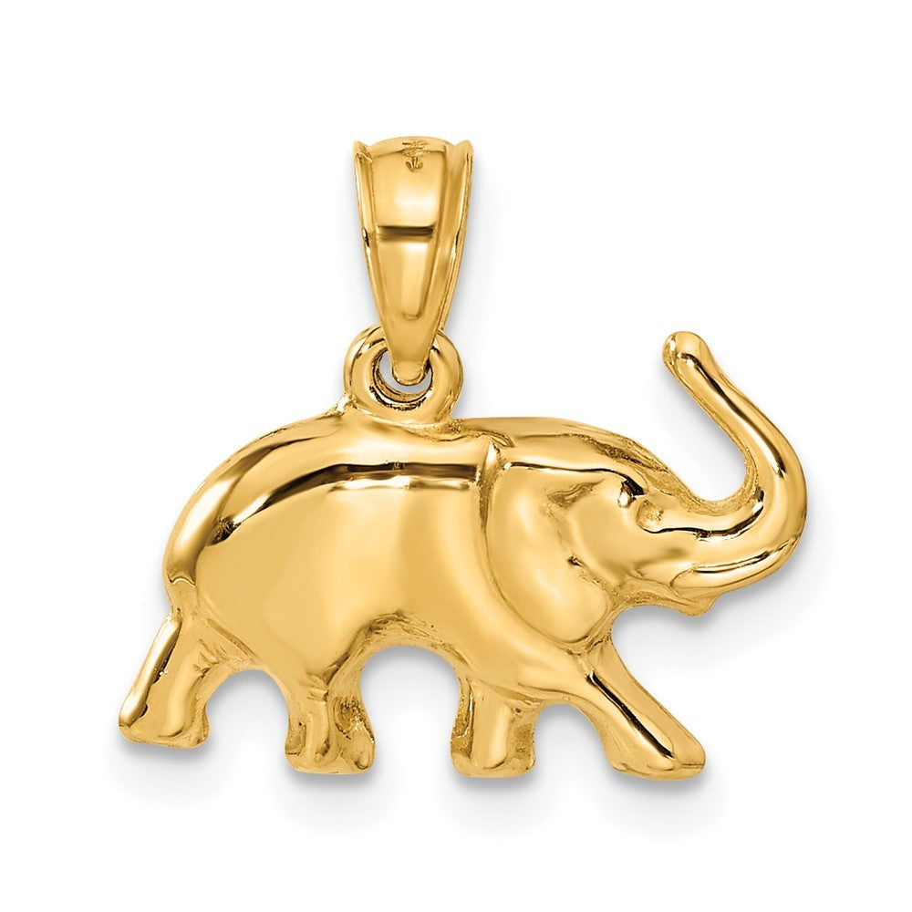 14k Yellow Gold 3-D Elephant Pendant