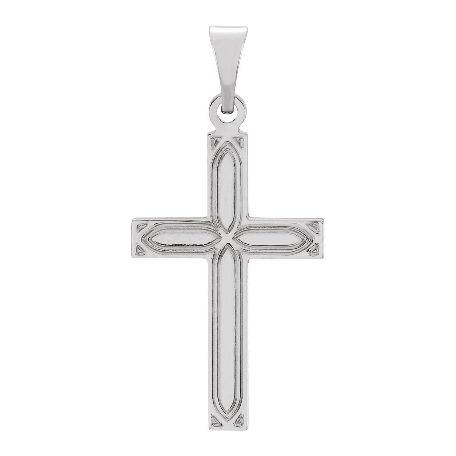 Sterling Silver Crucifix Catholic Cross Pendant Fine Jewelry Gift for Her