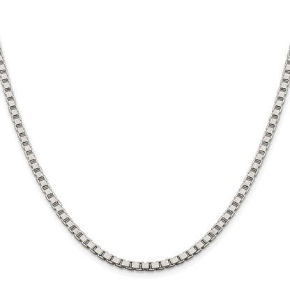 Sterling Silver Rhodium-plated 3.25mm Box Chain