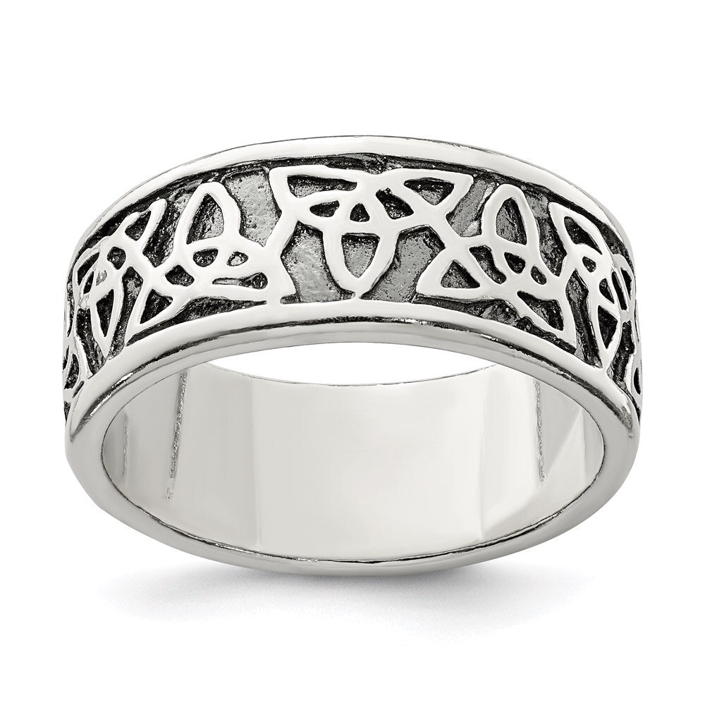 Sterling Silver Antiqued Celtic Knot Ring Size 9