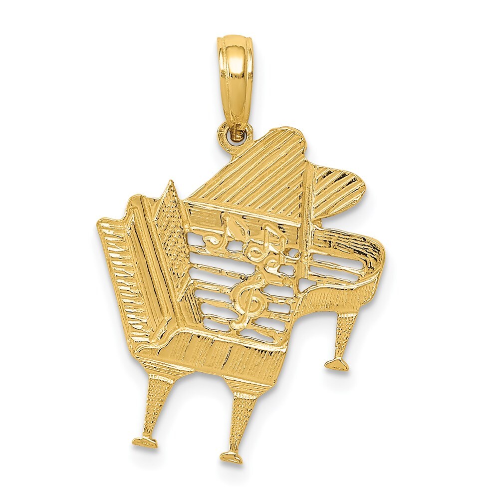 14k Yellow Gold Piano Pendant for Women