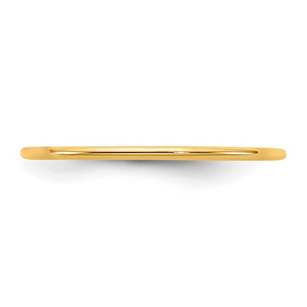 14K Yellow Gold 1mm Standard Comfort Fit Band Size 6