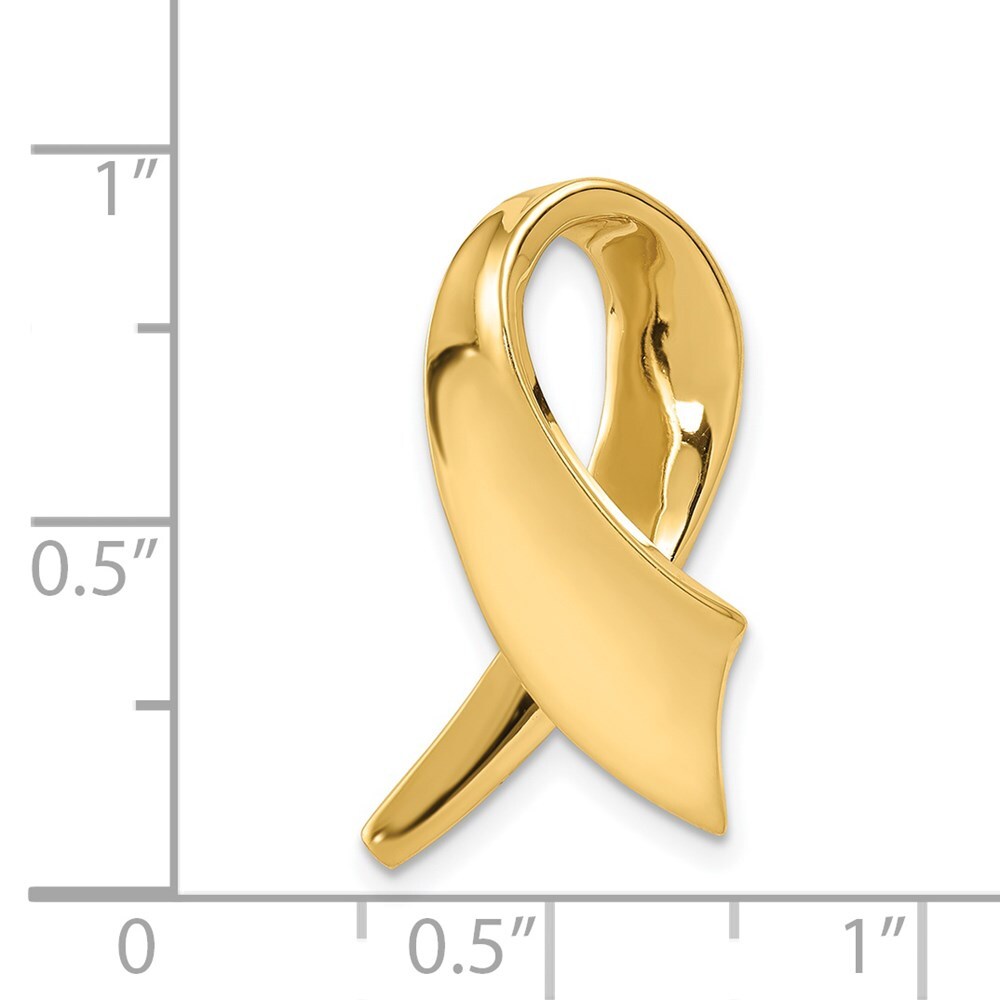 14k Yellow Gold Fits up to 6mm Regular 10mm Fancy/Reversible Omega Slide Pendant