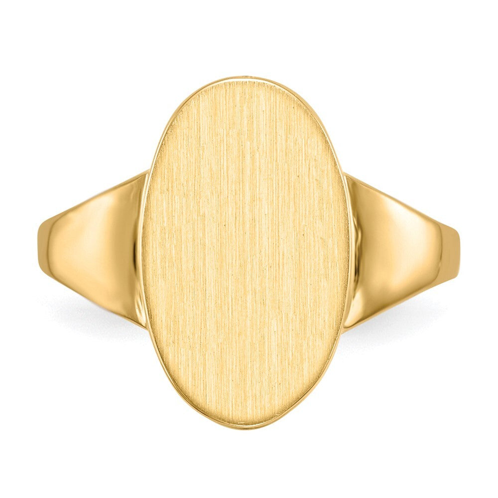 14K Yellow Gold 14.5x9.0mm Open Back Signet Ring