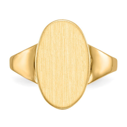 14K Yellow Gold 14.5x9.0mm Open Back Signet Ring