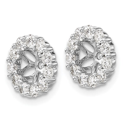 14k White Gold Diamond Earring Jackets