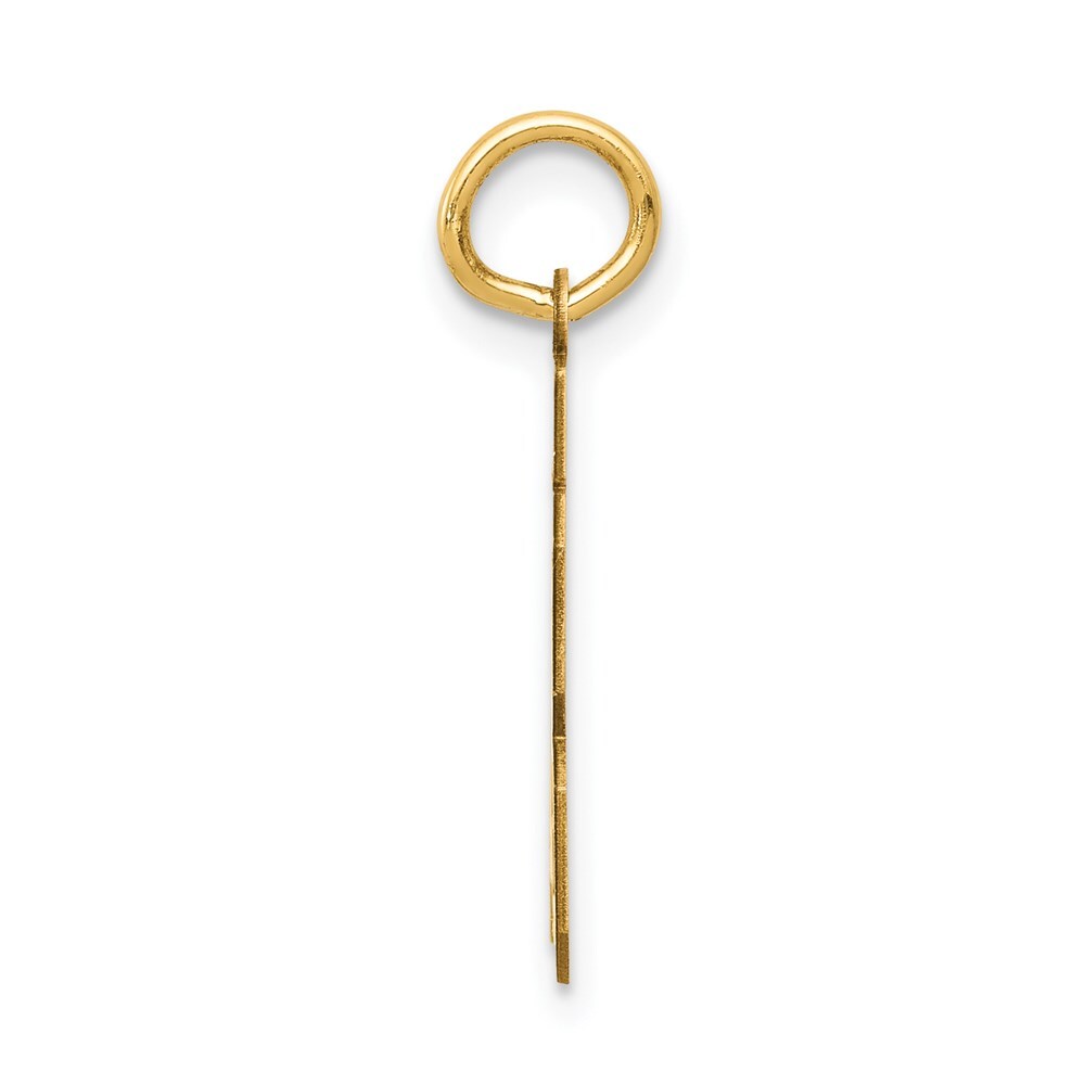 14k Yellow Gold Small Satin Number 83 Charm Pendant for Women