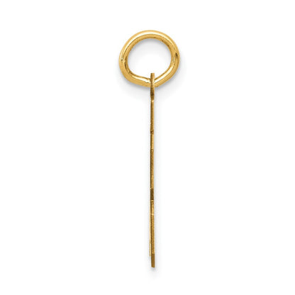 14k Yellow Gold Small Satin Number 83 Charm Pendant for Women