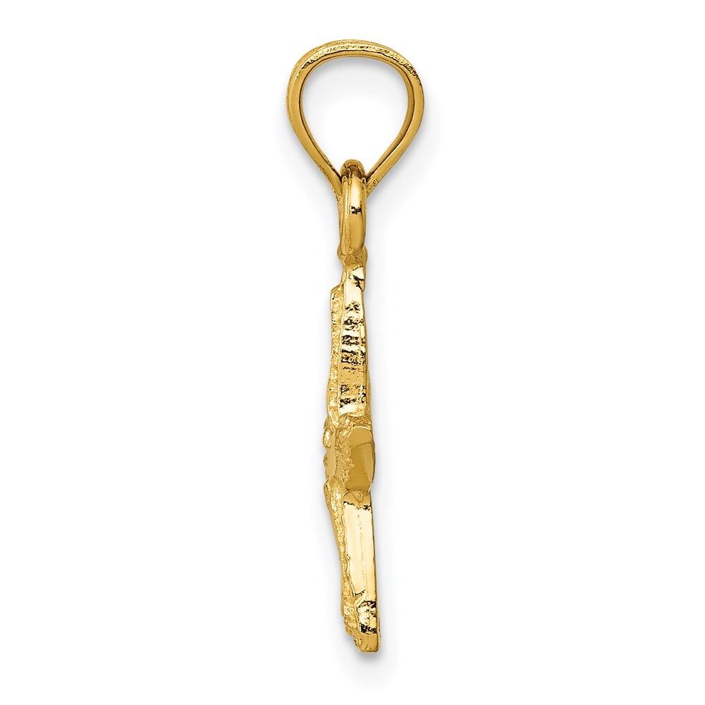 14k Yellow Gold Starfish Pendant for Women