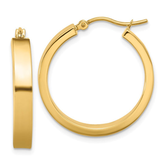 14k Yellow Gold Polished Hoop Earring