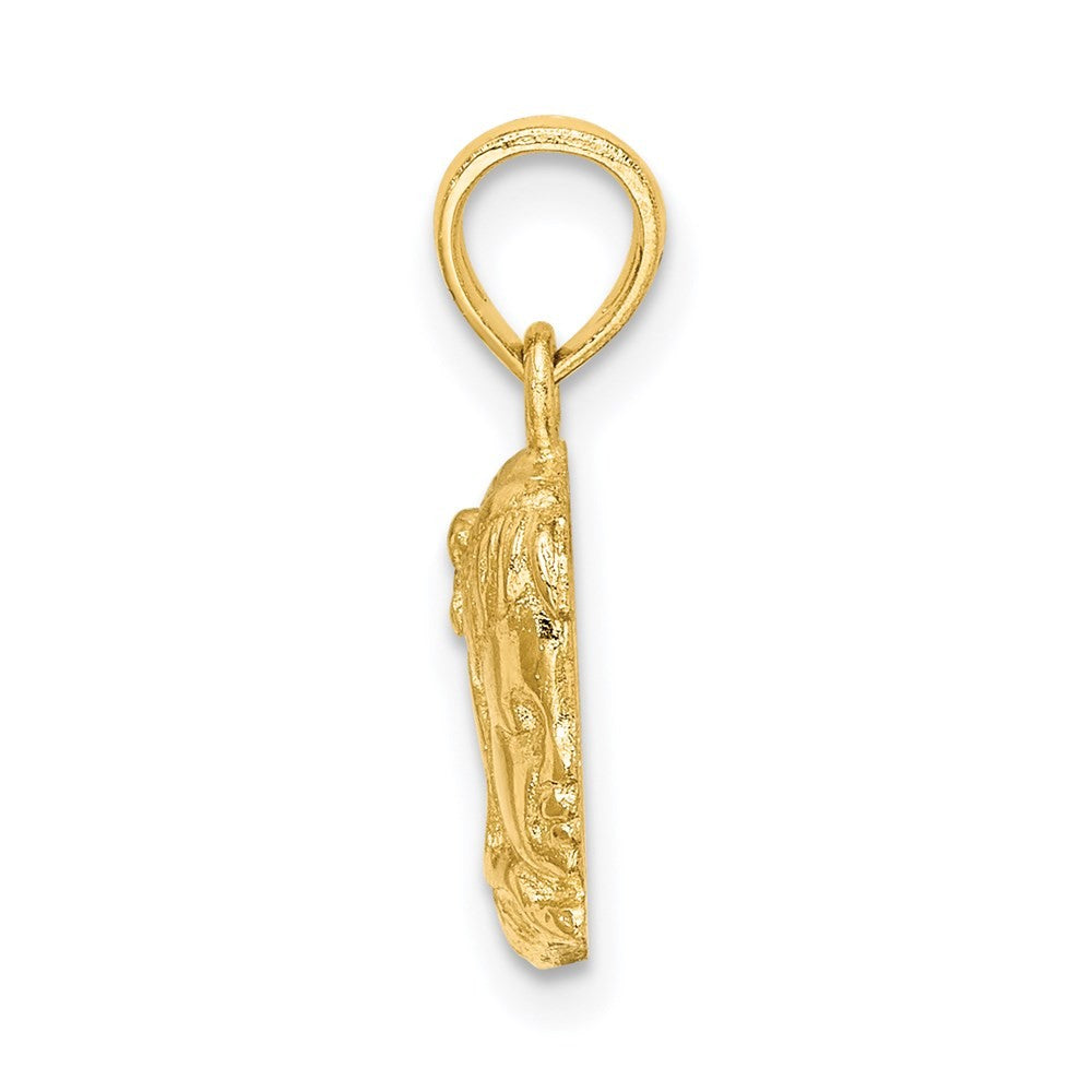 14k Yellow Gold Girl Head Charm