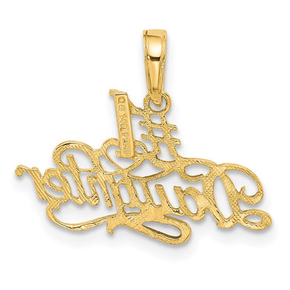 14k Yellow Gold #1 DAUGHTER Pendant