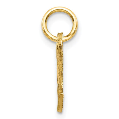 14k Yellow Gold Letter T Initial Charm