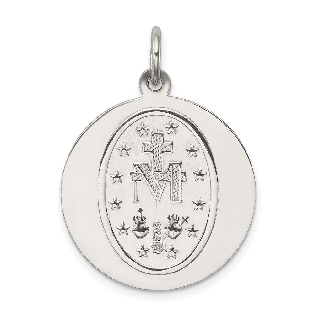 Sterling Silver Miraculous Medal Pendant Holiday Gift for Women