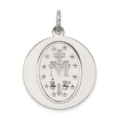 Sterling Silver Miraculous Medal Pendant Holiday Gift for Women