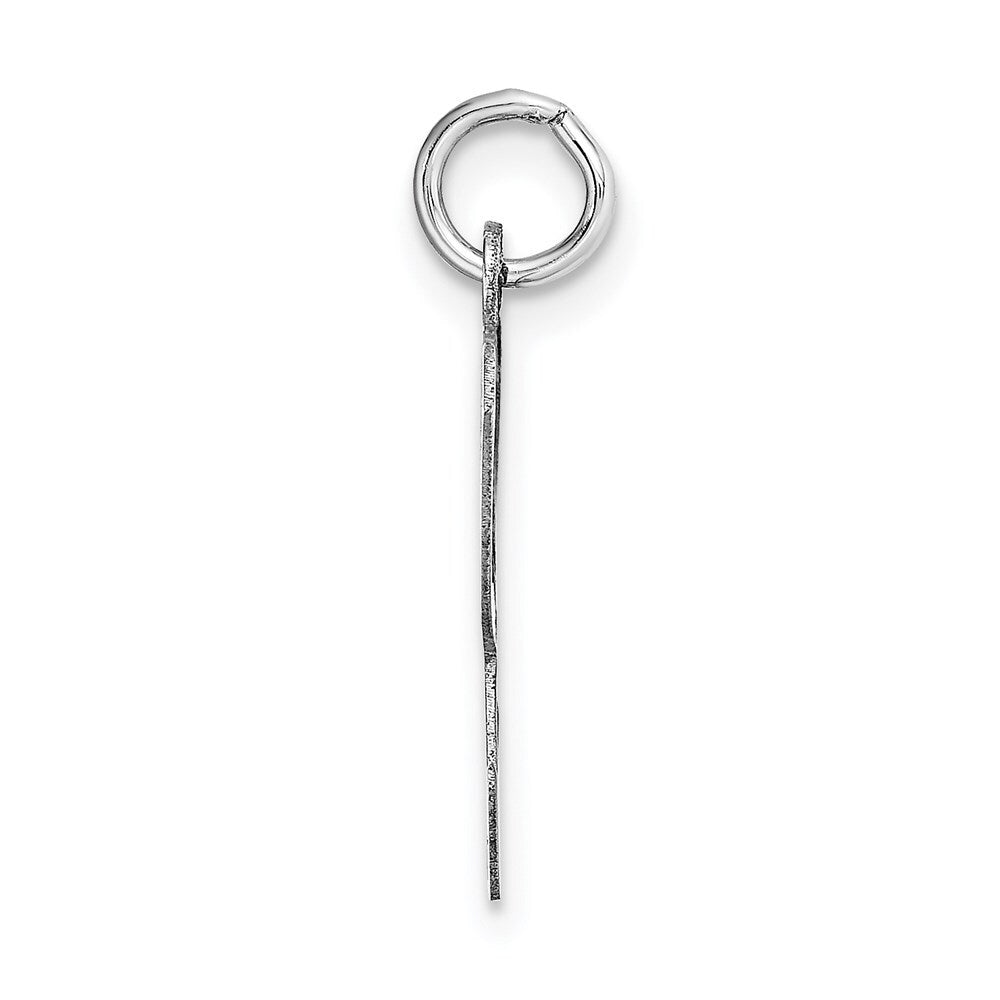 14k White Gold Large Script Letter K Initial Charm Pendant for Women