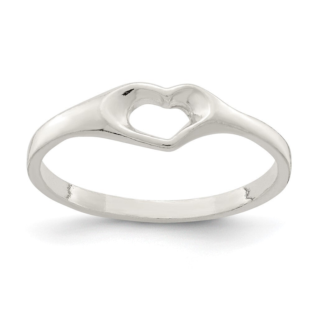 Sterling Silver Heart Ring Size 6