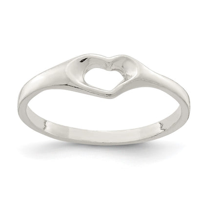 Sterling Silver Heart Ring Size 6