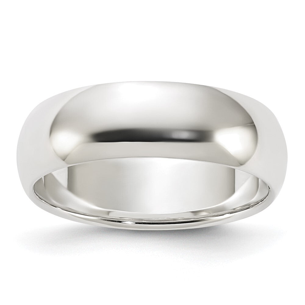 Sterling Silver 6mm Half Round Size 9 Band Ring