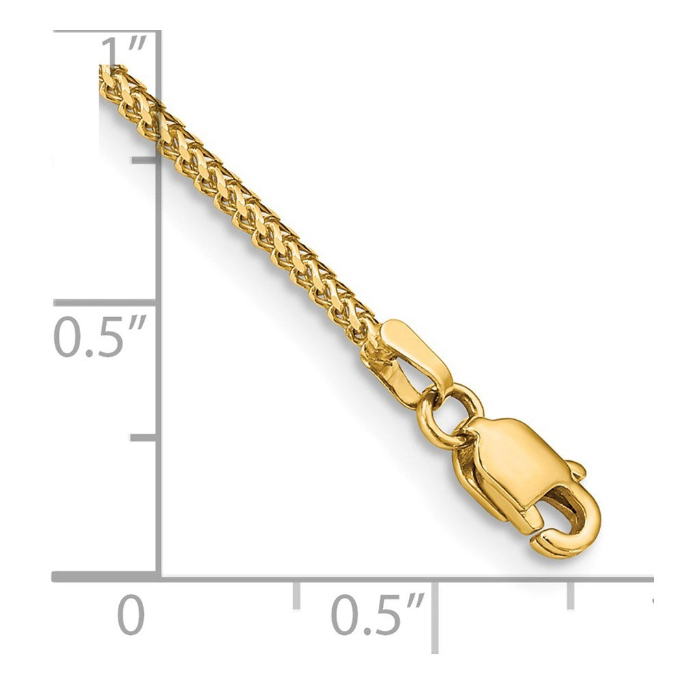 14k Yellow Gold 7 inch 1mm Franco Bracelet