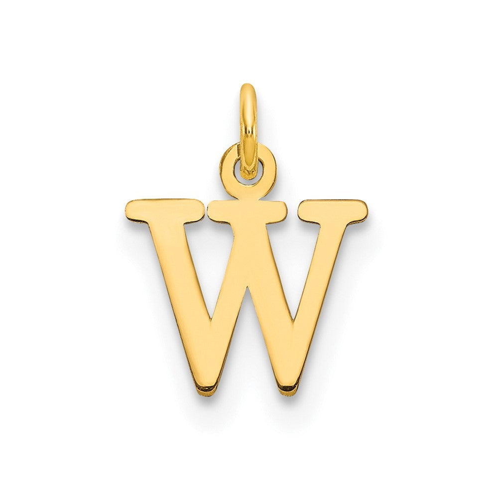 14k Yellow Gold Cutout Letter W Initial Pendant